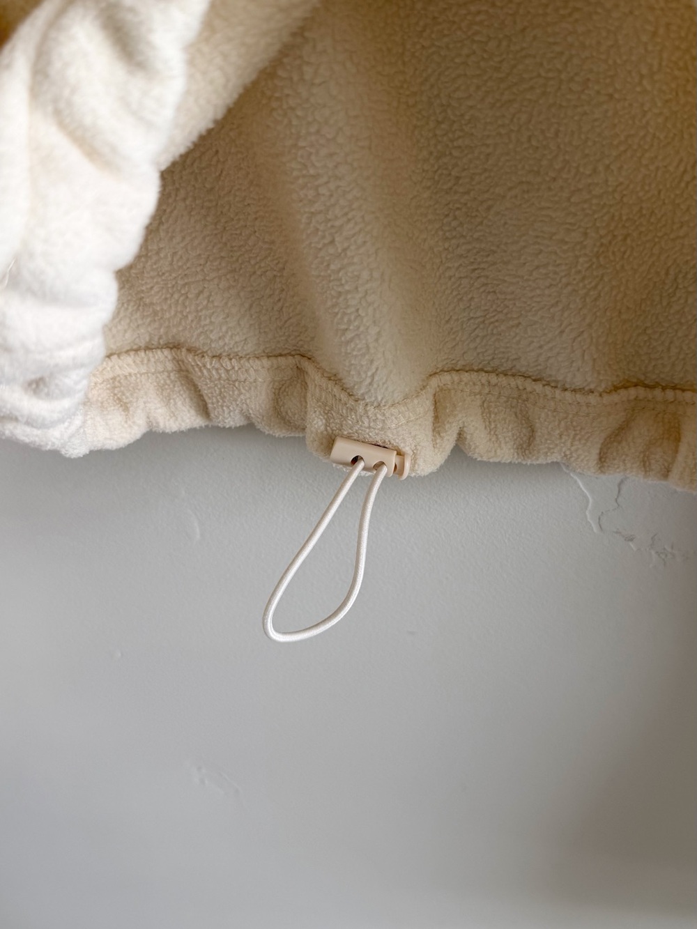 Adidas Retro Luxury 1/4 Zip Cropped Sweater in Cream - Picture 8 of 9